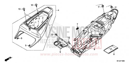 CAPOT ARRIERE CBR600RAC de 2012